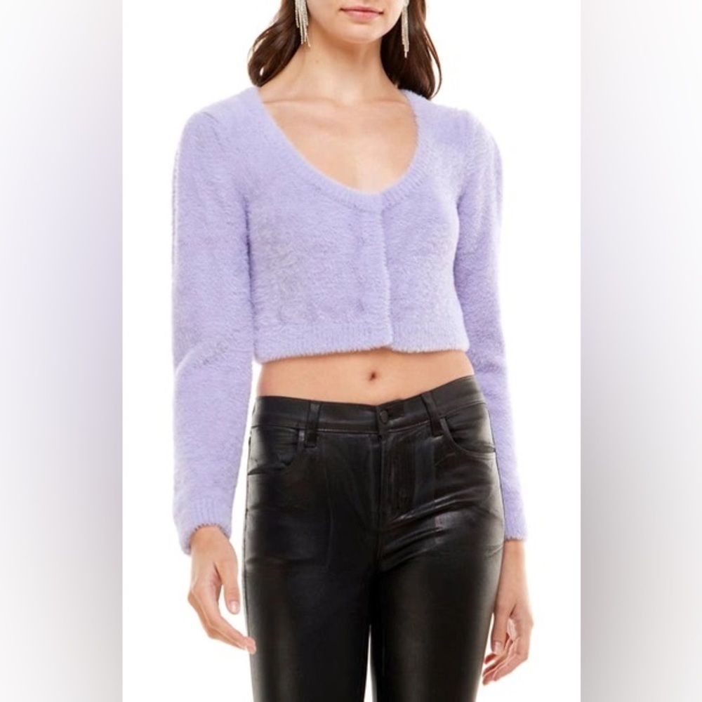 Wayf x Emma Rose Purple Crop Sweater